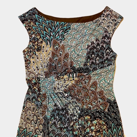 Peacock Paisley Dress. The colors pop beautifully in sunlight. wears right - Picture 2 of 3